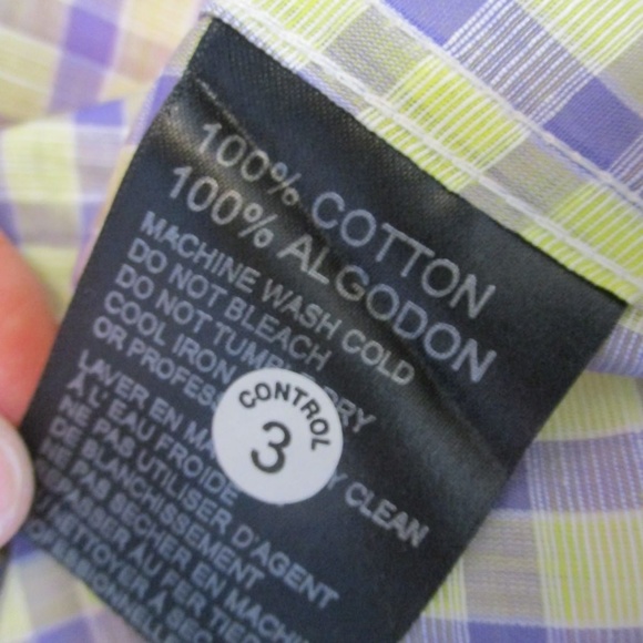 Bogosse Plaid Button Front Shirt Mens Medium New - Picture 5 of 7